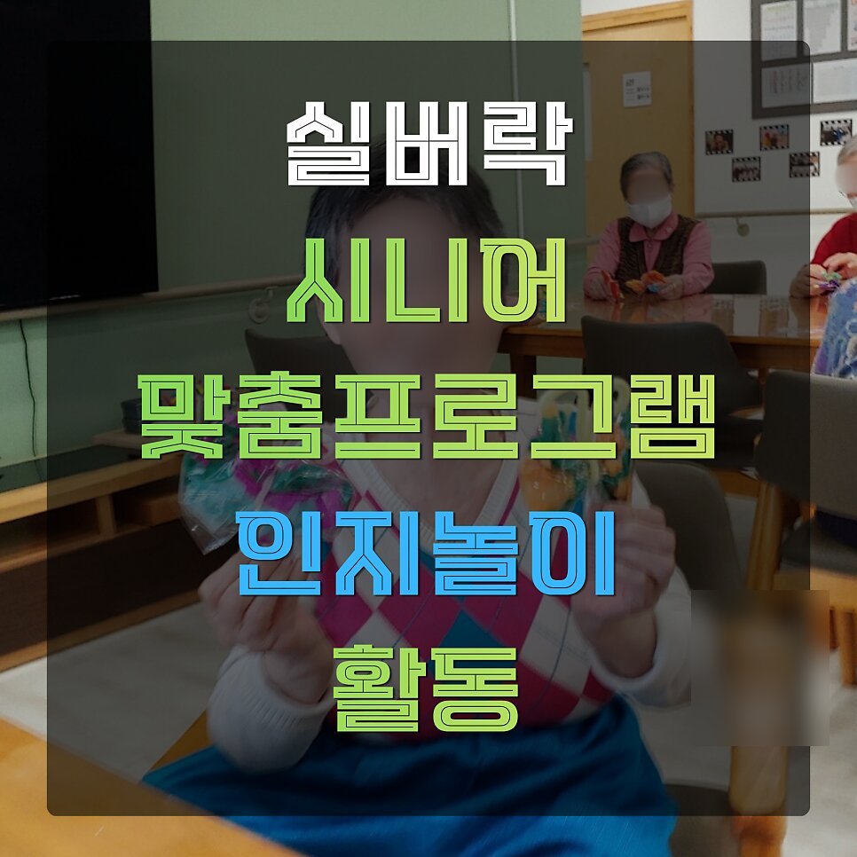 시니어 인지놀이 활동